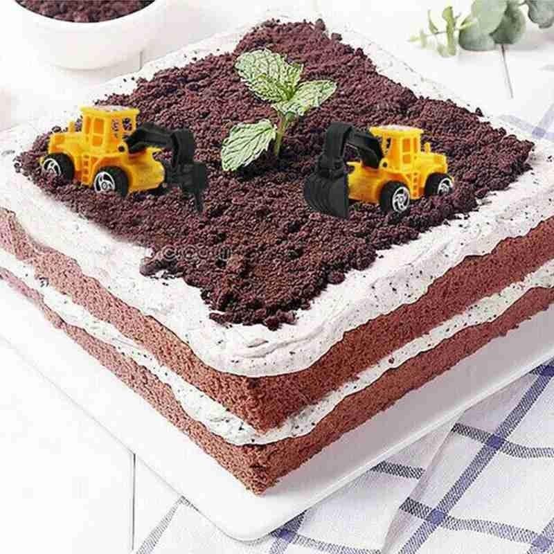 6Pcs/lot Engineering Vehicle Toy Car Model Diecasts Cake Hobbies Mini Baking Bulldozer Decoration Birthday Excavator For Ki F4Q5