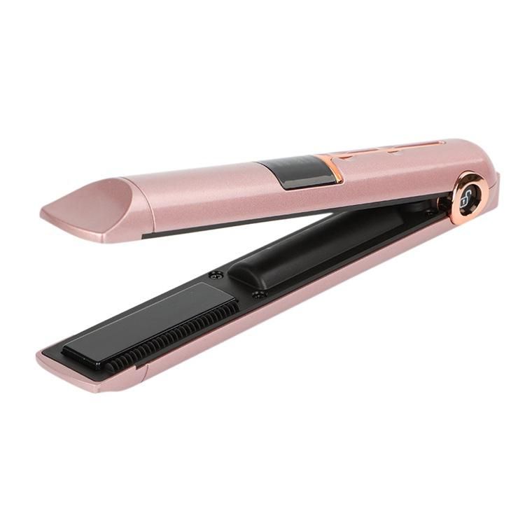 Wireless Hair Straightener USB Hair Iron Flat 2-in-1 Ceramic Comb Hair Curler Portable Travel Temperature Adjustment Curling
