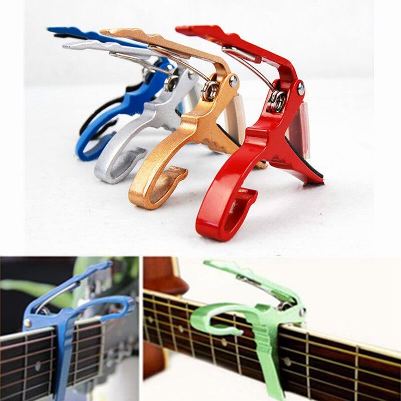 Best Price Multi- Folk Acoustic Electric Guitar Capo Trigger Key Clamp Change Single-handed Guitar Parts Yellow Yellow