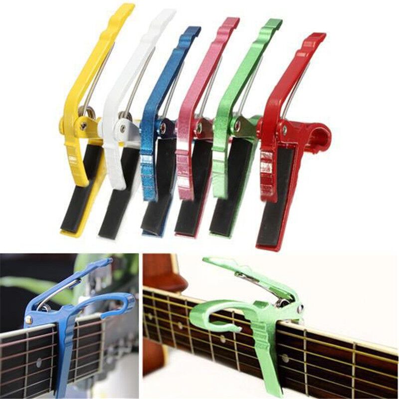 Best Price Multi- Folk Acoustic Electric Guitar Capo Trigger Key Clamp Change Single-handed Guitar Parts Yellow Yellow