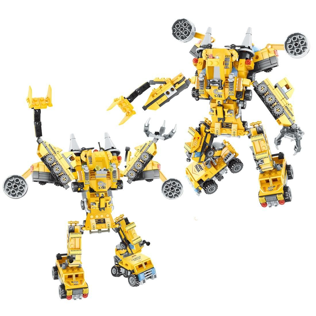 Children's Puzzle, DIY Toys ,Transformation Engineering Vehicles, Building Blocks, Infrastructure, Crazy Building Blocks 802E