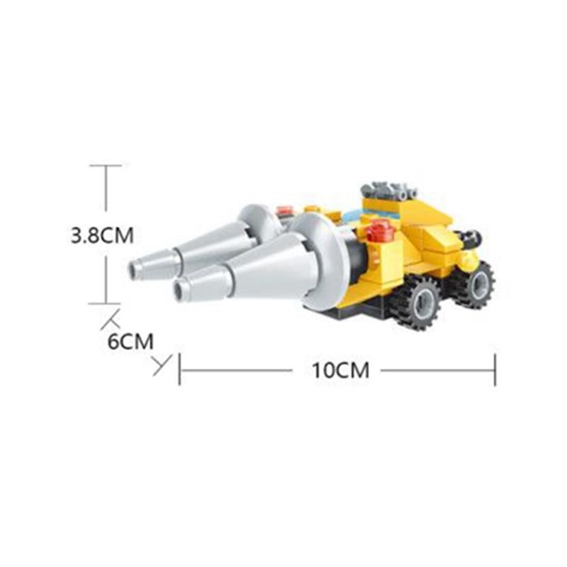 Children's Puzzle, DIY Toys ,Transformation Engineering Vehicles, Building Blocks, Infrastructure, Crazy Building Blocks 802E