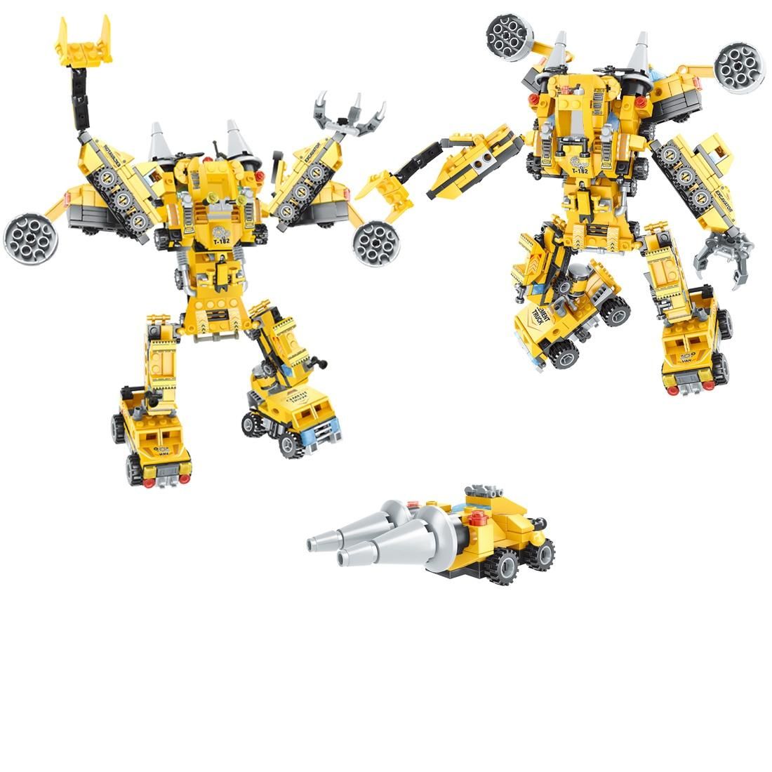 Children's Puzzle, DIY Toys ,Transformation Engineering Vehicles, Building Blocks, Infrastructure, Crazy Building Blocks 802E