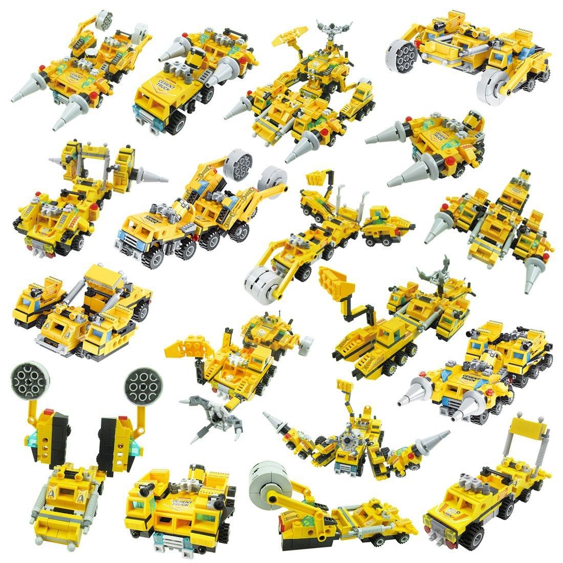 Children's Puzzle, DIY Toys ,Transformation Engineering Vehicles, Building Blocks, Infrastructure, Crazy Building Blocks 802E