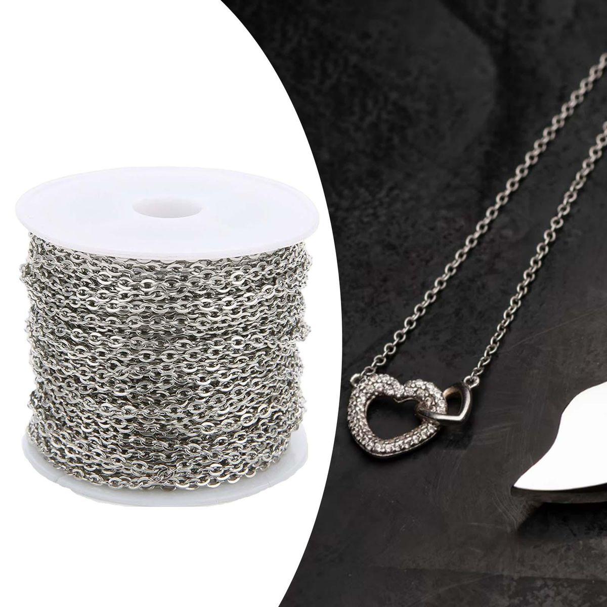 Extension Chains Chain Extender For Bracelets Body Gray Silver 0.6mm
