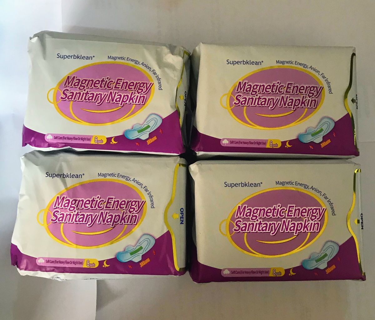 Superbklean Magnetic Energy Anion Sanitary Pads 4PCS