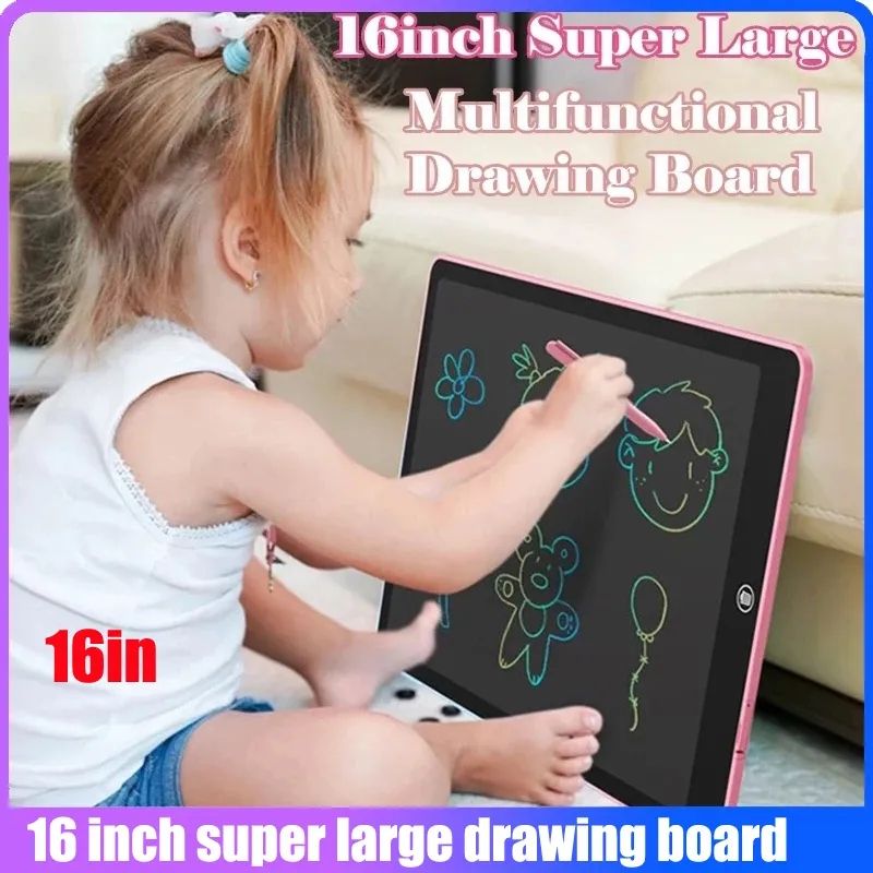 16-Inch LCD Electronic Tablet Erasable Writing Pads For Kids