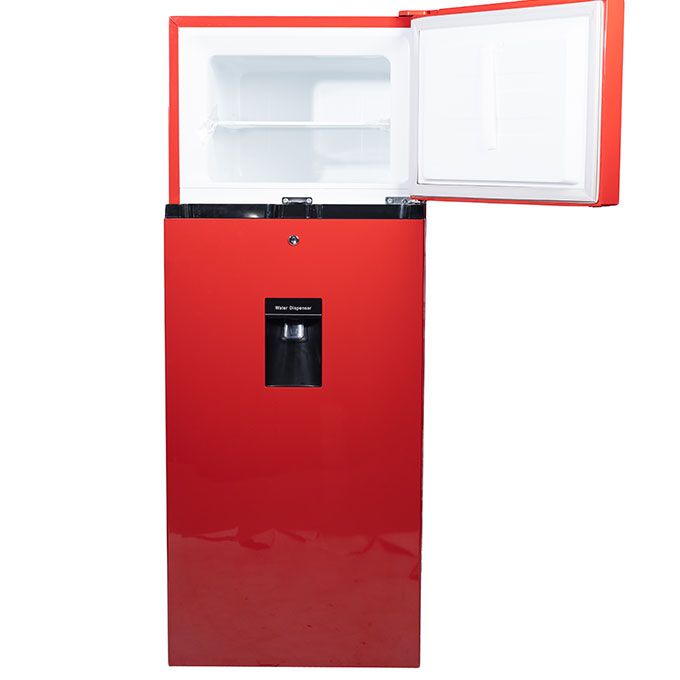 204 Litres Double Door Low Noise Refrigerator With Dispenser(REF 205 DRB) - Red