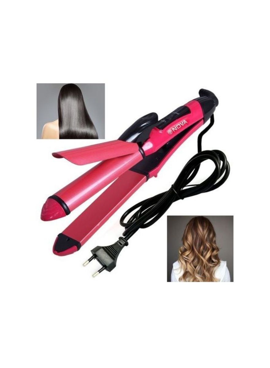 2- In-1 Mini Hair Straightener  And Curler