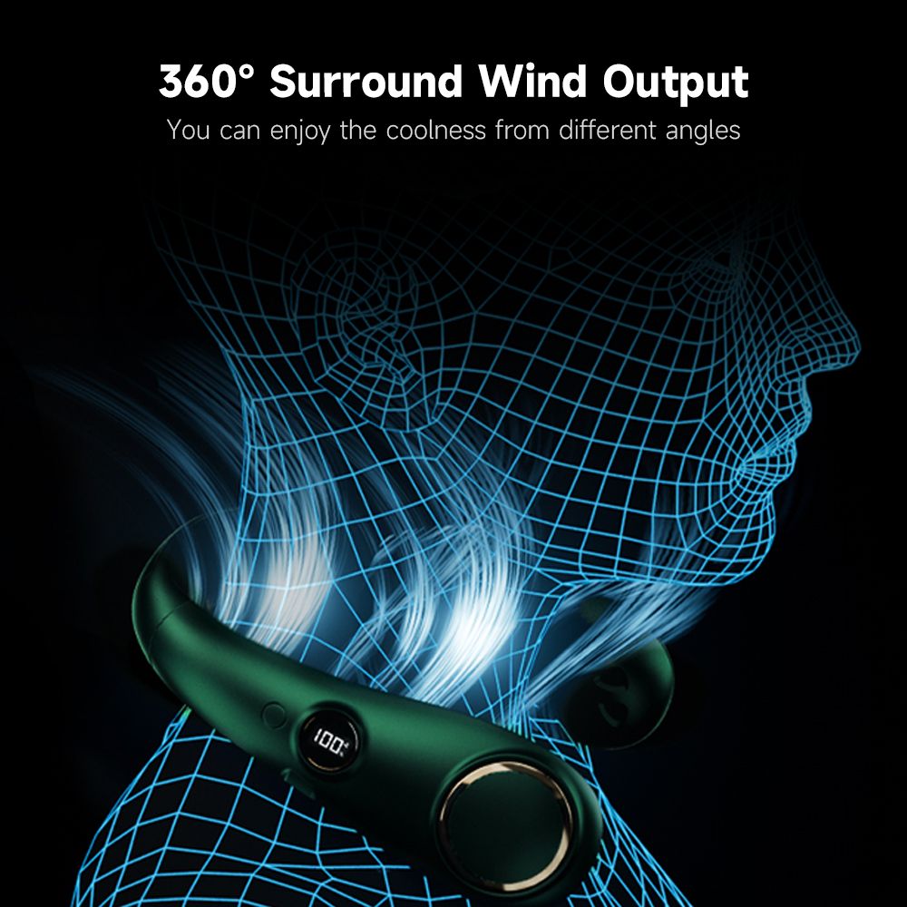 Neck Fan Rechargeable Hanging Portable Bladeless Adjustable