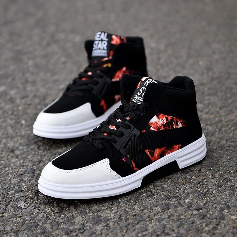 Men's Sneakers Hi-top Hip-hop Skate Shoes Red
