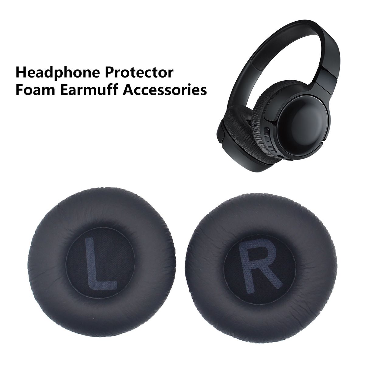 Headphone Cushion Shock Resistant Headphone Cushion Black