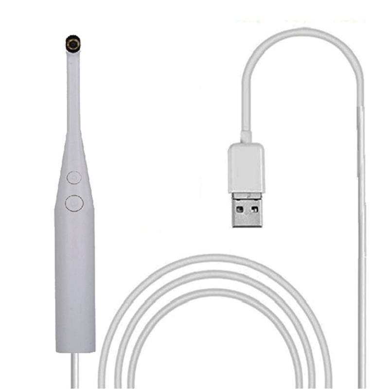 2MP 720P Intraoral Dental Camera Endoscope 6LED USB -Check Inspection Real-Time Inspect CameraWhite