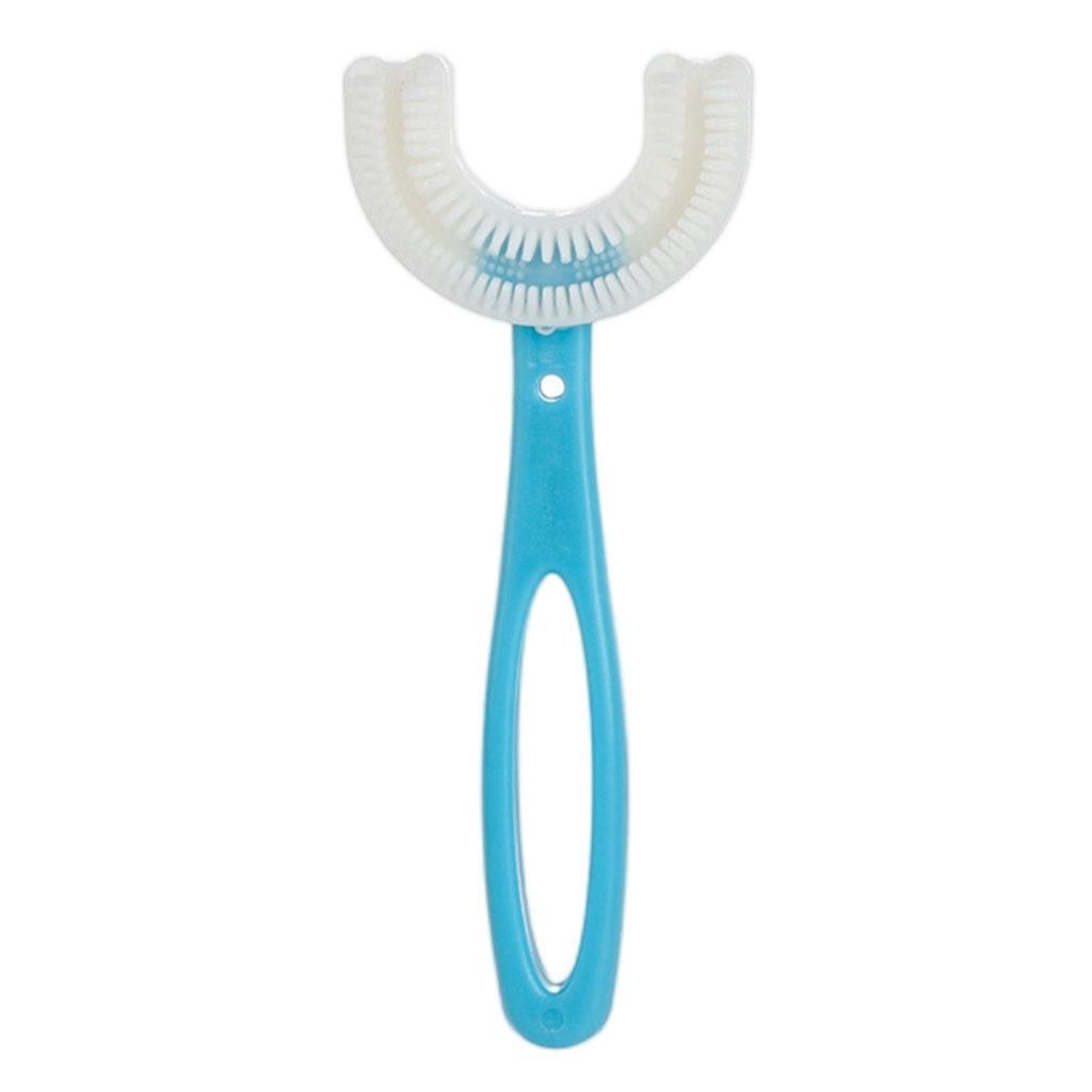 Kids Toothbrush U-Shape Whole Mouth For Boys Girls Blue 6-12 Years