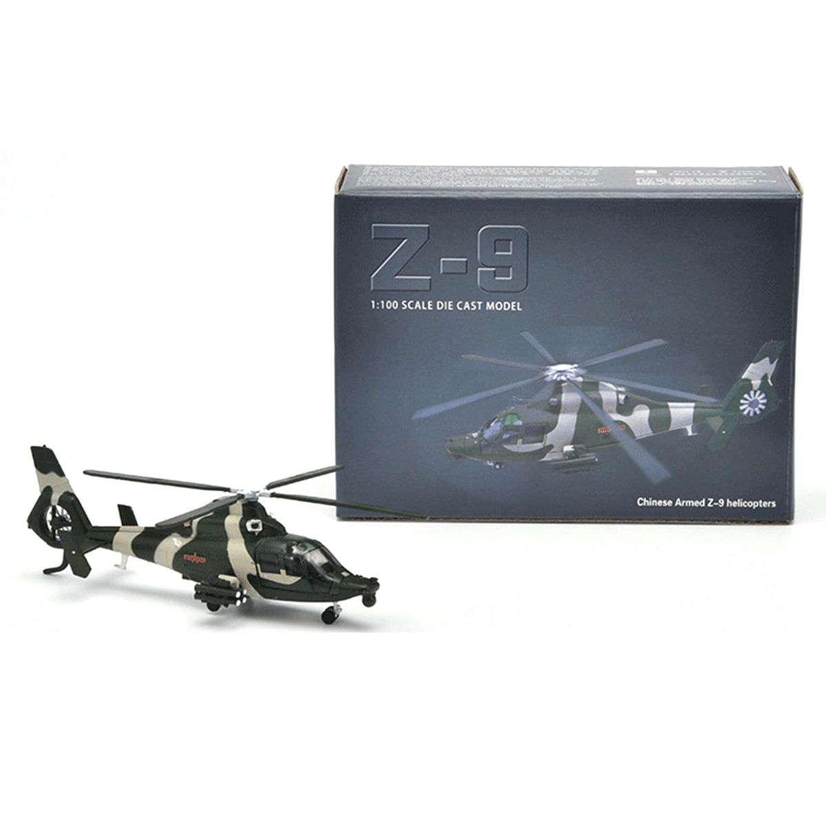 1/100 Scale Chinese Armed Helicopter Wz-9 Airplane Model,Simulation Static Plane Model Adults Collection Ornaments