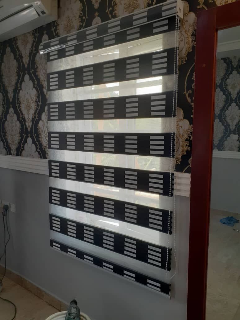 Day And Night Window Blind - Black And White