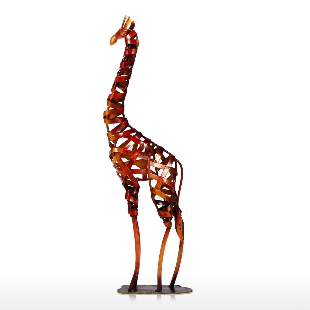 TOOARTS Metal Sculpture Iron braided Giraffe Home Furnishing Articles Handicrafts