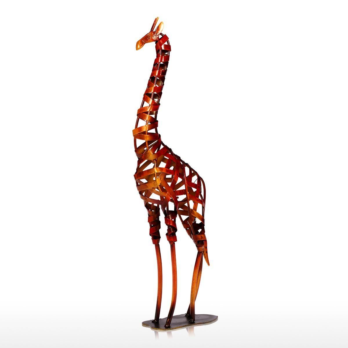 TOOARTS Metal Sculpture Iron braided Giraffe Home Furnishing Articles Handicrafts