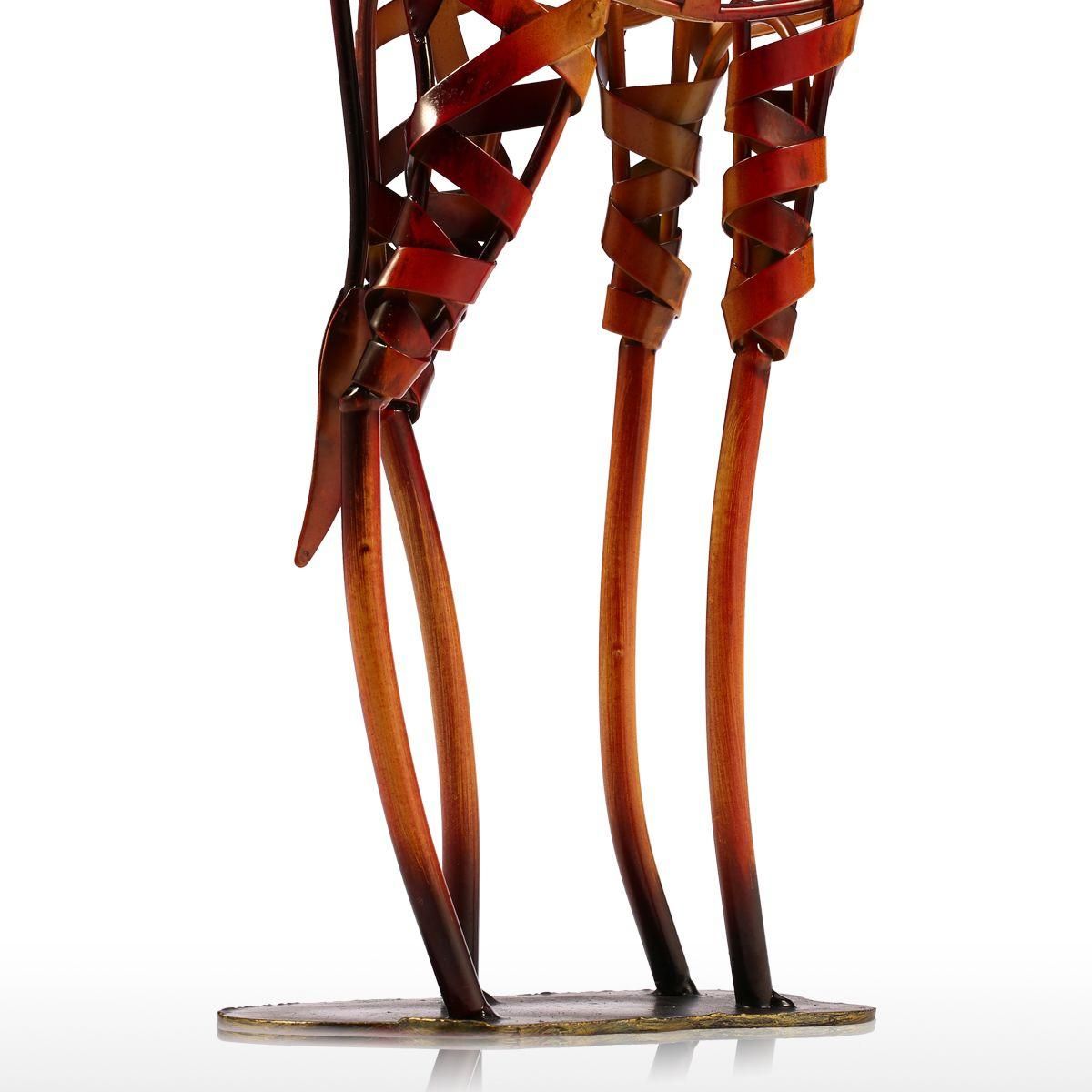 TOOARTS Metal Sculpture Iron braided Giraffe Home Furnishing Articles Handicrafts