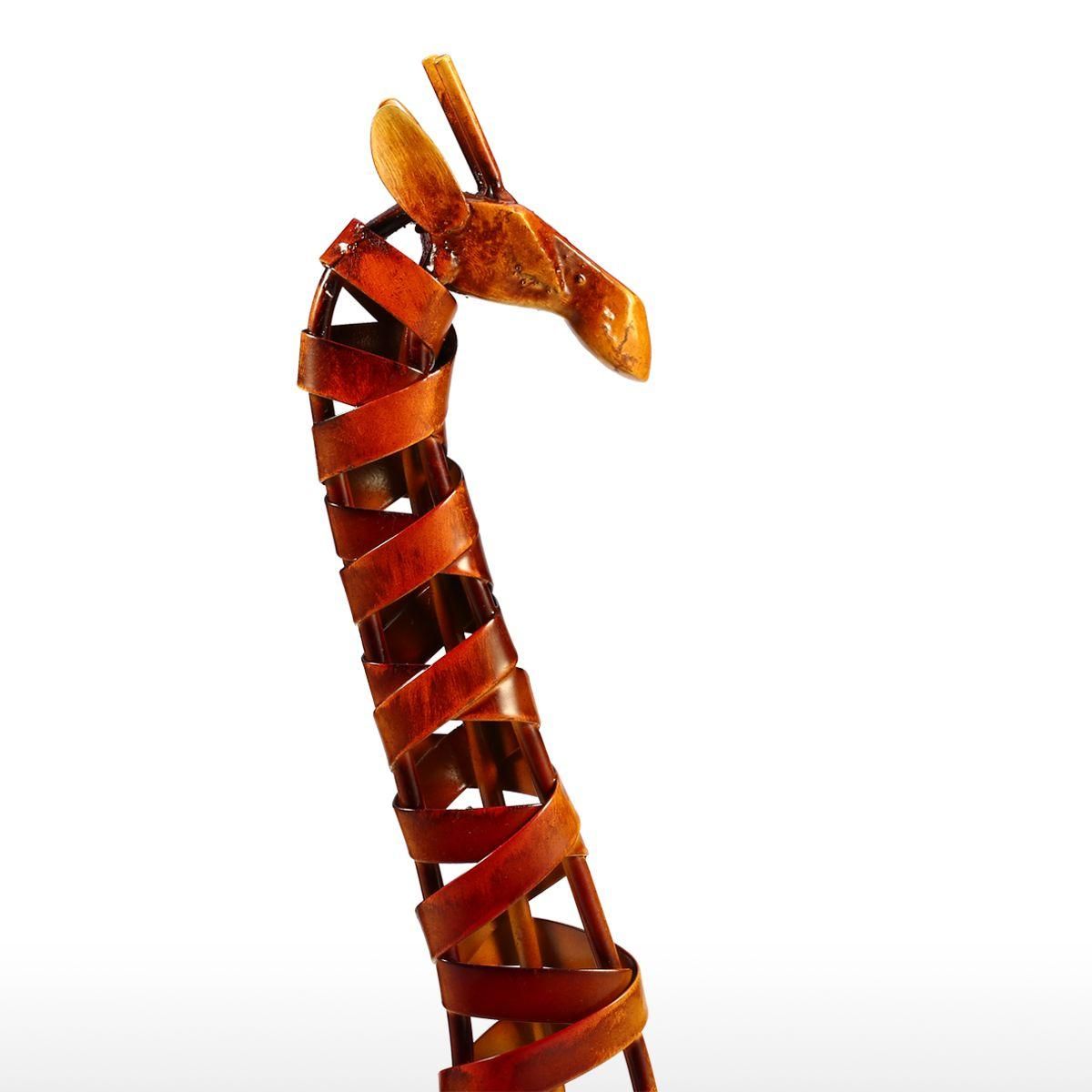 TOOARTS Metal Sculpture Iron braided Giraffe Home Furnishing Articles Handicrafts