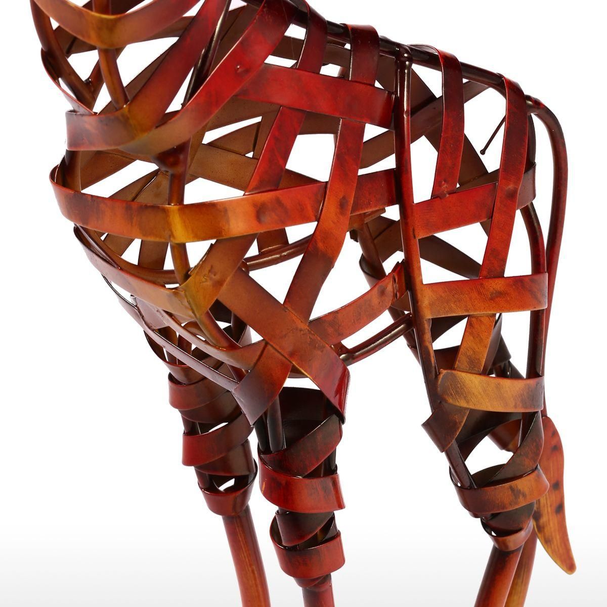 TOOARTS Metal Sculpture Iron braided Giraffe Home Furnishing Articles Handicrafts