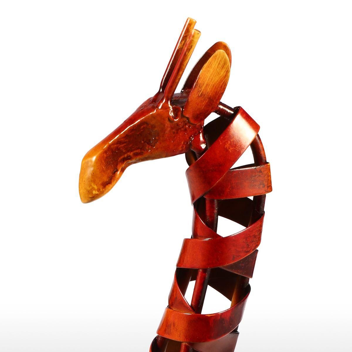 TOOARTS Metal Sculpture Iron braided Giraffe Home Furnishing Articles Handicrafts