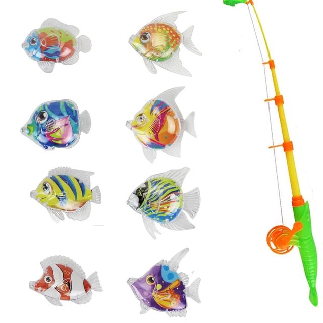Wooden Toys Magnetic Fishing Digital Toys
