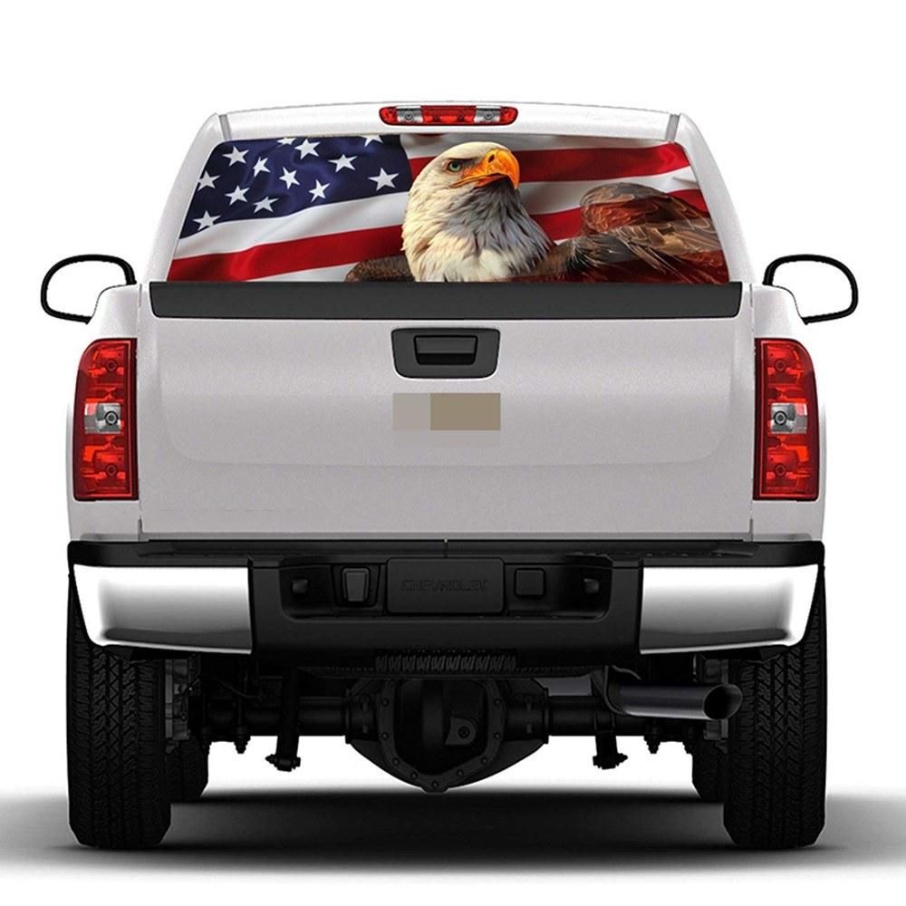 AMERICAN EAGLE Flag stars Rear Window Graphic Decal  Sticker Truck SUV PICK-UP TRUCK
