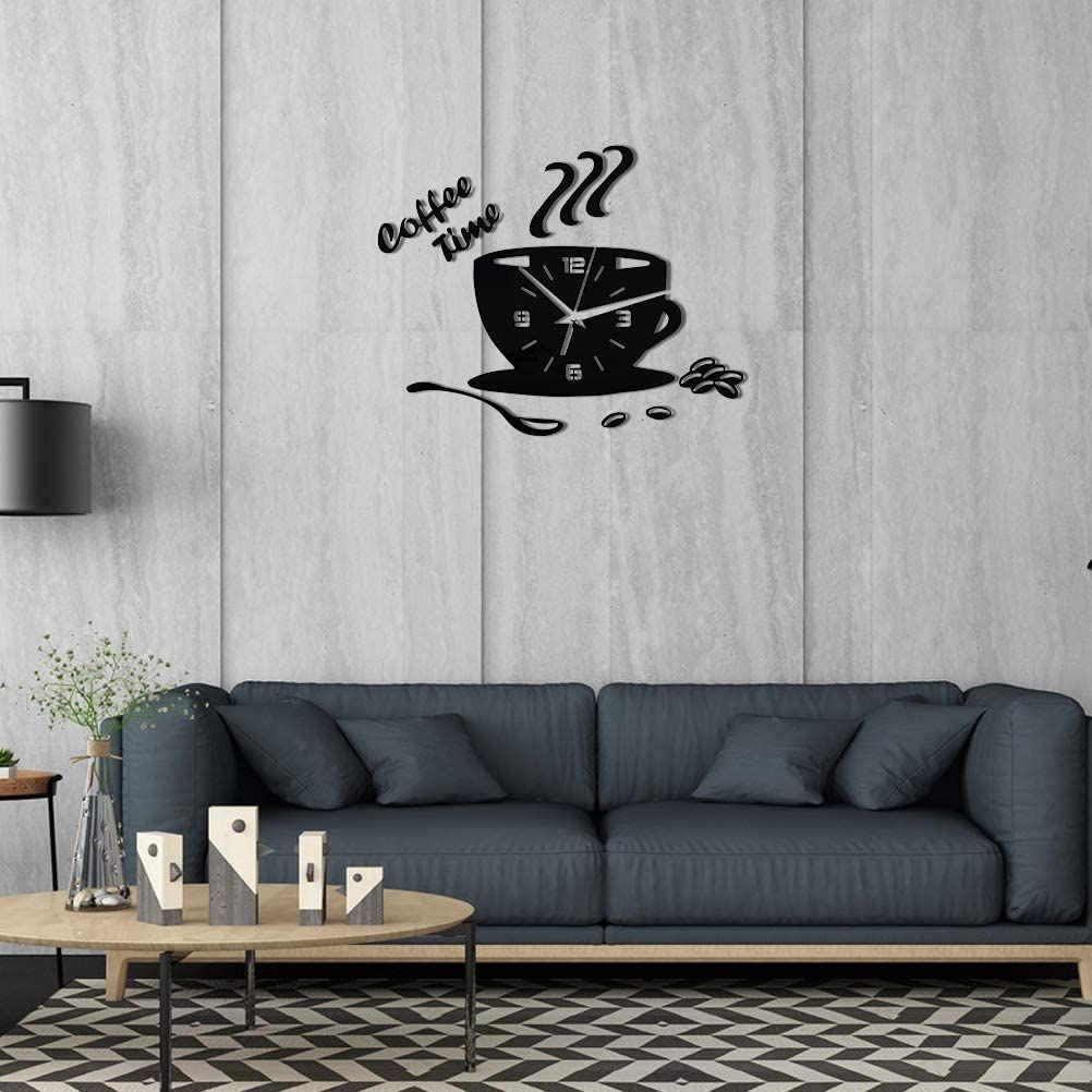 3D Wall Decoration Wall Clock Coffee Cup Wall Stickers