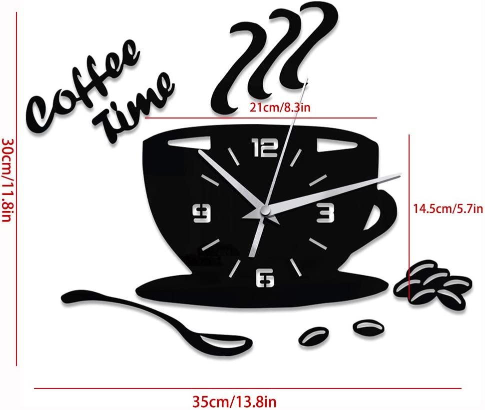 3D Wall Decoration Wall Clock Coffee Cup Wall Stickers