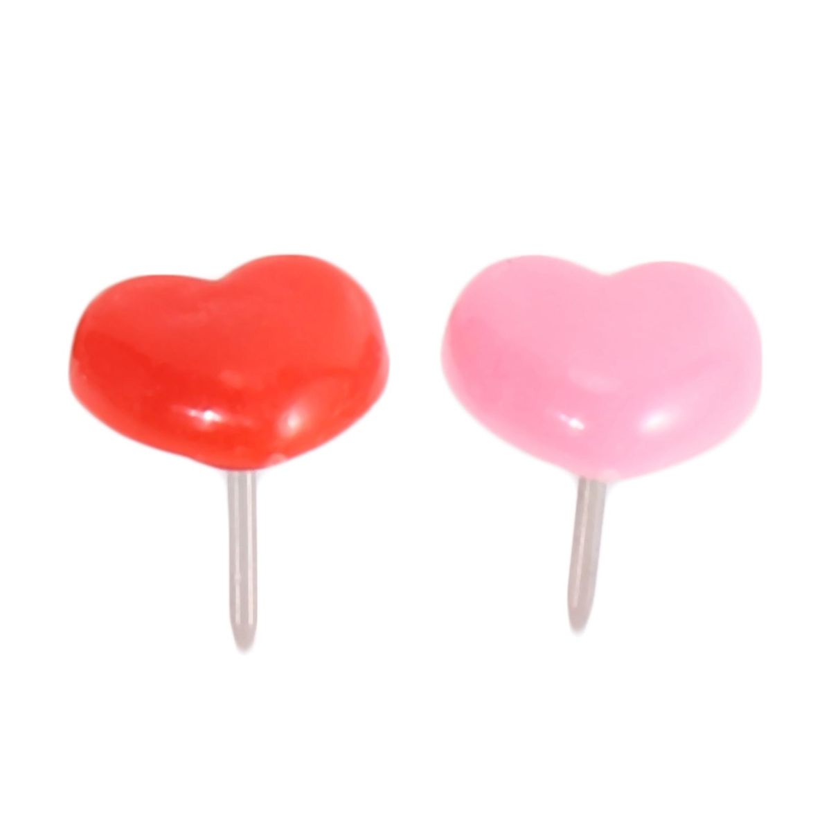 50 PCS Heart Push Pins, Red Bulletin Boards Thumb Tacks,