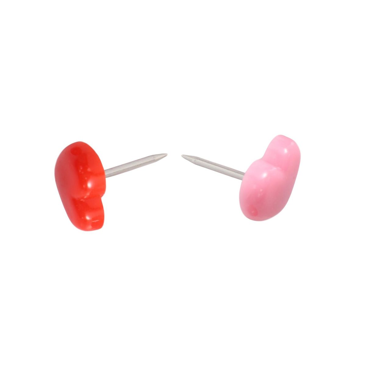 50 PCS Heart Push Pins, Red Bulletin Boards Thumb Tacks,