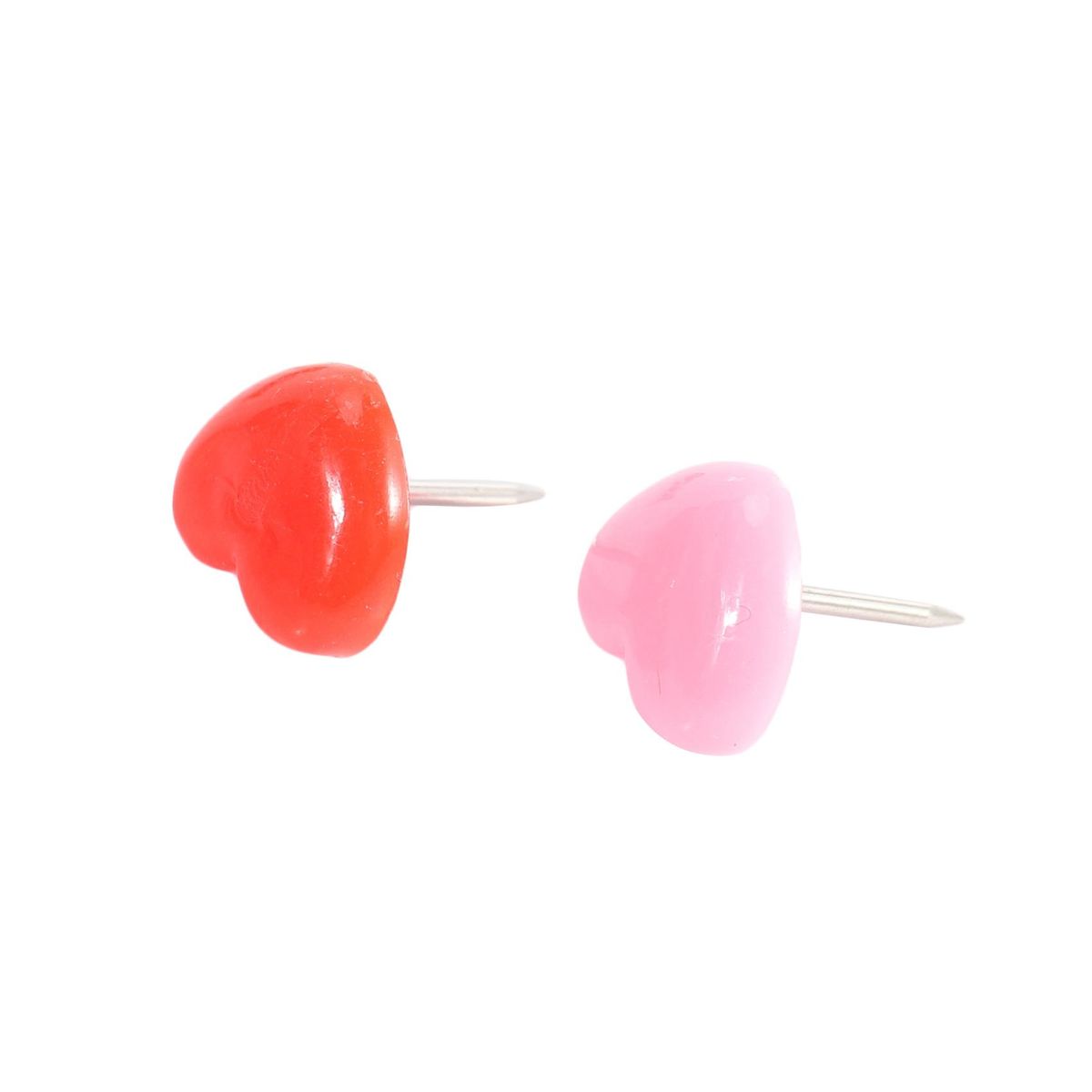 50 PCS Heart Push Pins, Red Bulletin Boards Thumb Tacks,