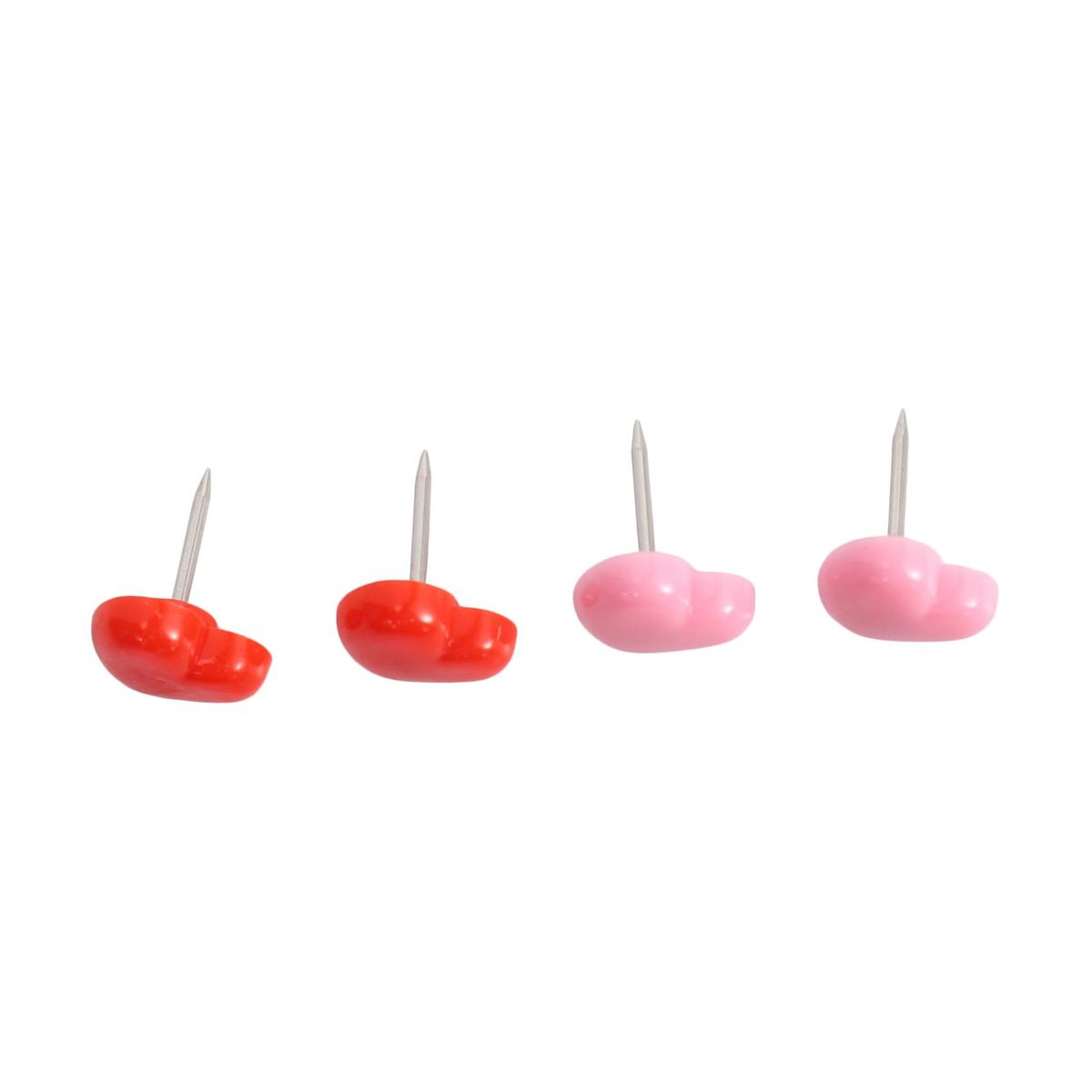 50 PCS Heart Push Pins, Red Bulletin Boards Thumb Tacks,