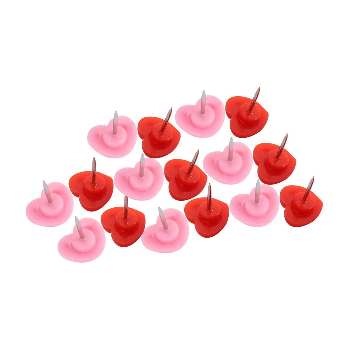 50 PCS Heart Push Pins, Red Bulletin Boards Thumb Tacks,
