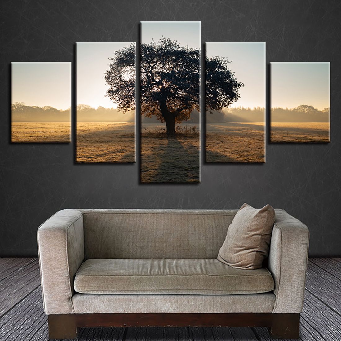 5PCS/set Modern Home Room Wall HD Picture Art Tree Spray Painting Canvas Decor