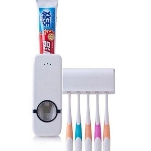 Toothpaste Dispenser And Toothbrush Holder