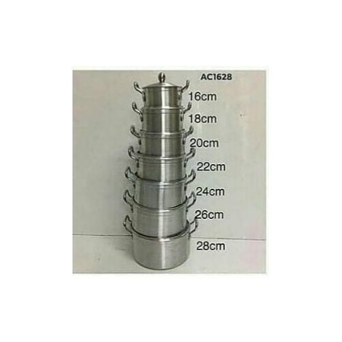 14 Pcs Aluminium 7 Pots Set
