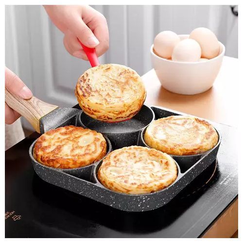 4 Holes Non-stick Omelette Masa- Cake, Bacon And Burger Pan