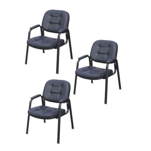 4LEG Visitors Leather Chair 3 Sets
