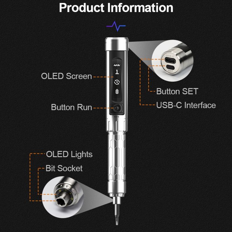 MINIWARE ES15 Electric Screwdriver Repair Tool