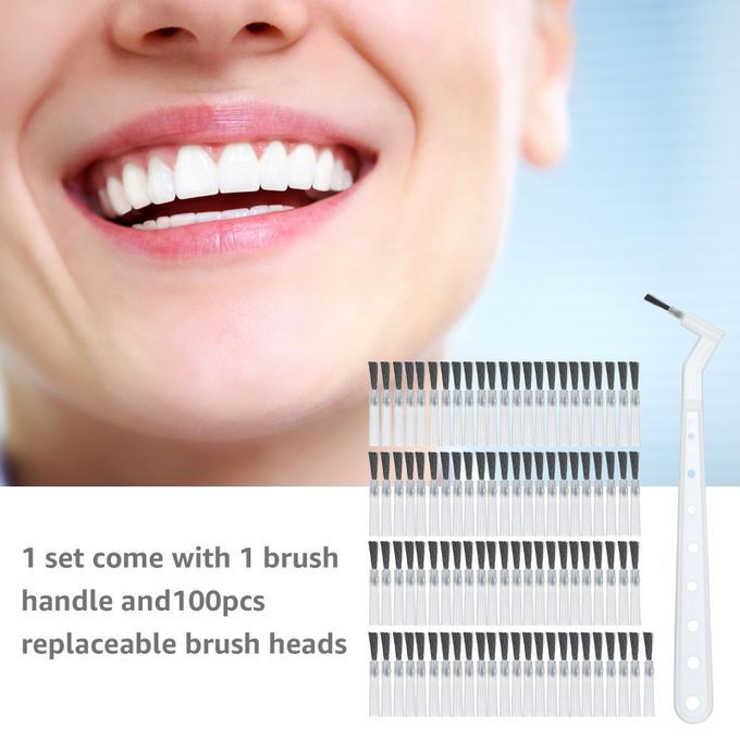 100pcs Disposable Micro Applicator Dental Brush With Handle