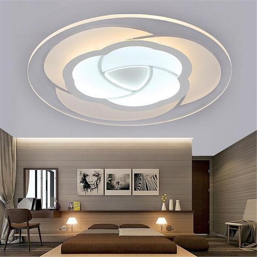 Modern Simple Square Acrylic LED Ceiling Light Living Room Bedroom Home Lamp# Inner White And Outside Warm