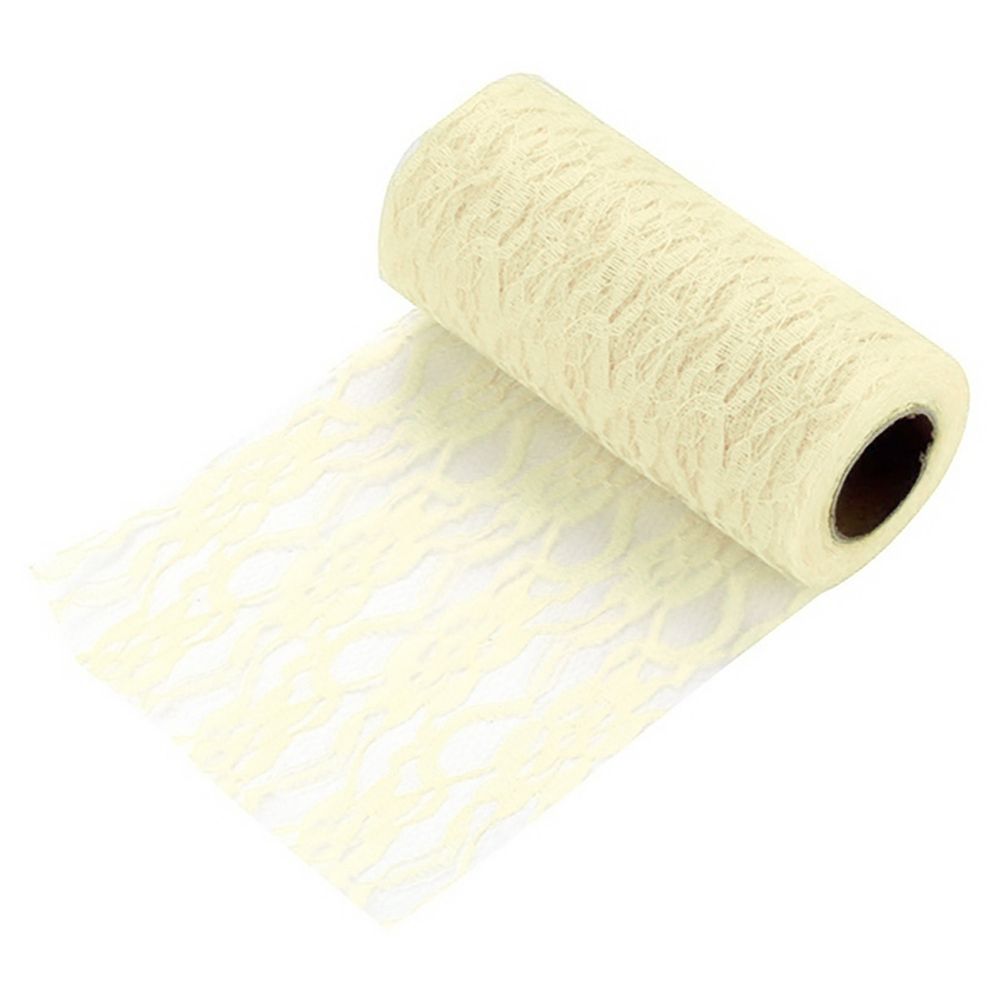 Tulle Lace Roll Spool For Tutu Skirt DIY Wedding Party-Ivory