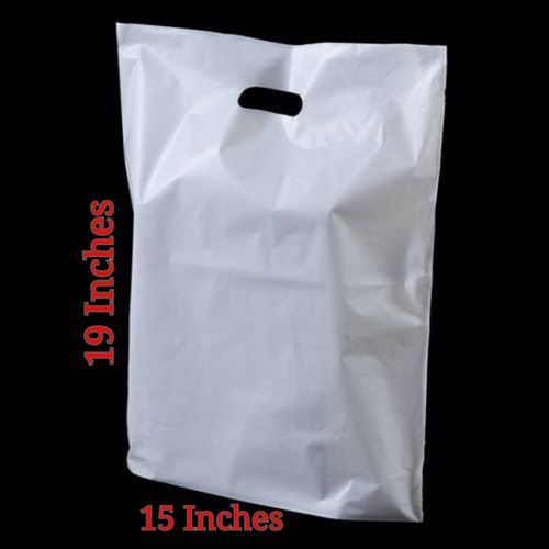 100 PCS Plain Poly Bag - Nylon Bag- Packaging Nylon - White