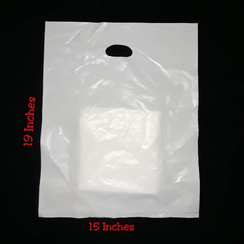 100 PCS Plain Poly Bag - Nylon Bag- Packaging Nylon - White