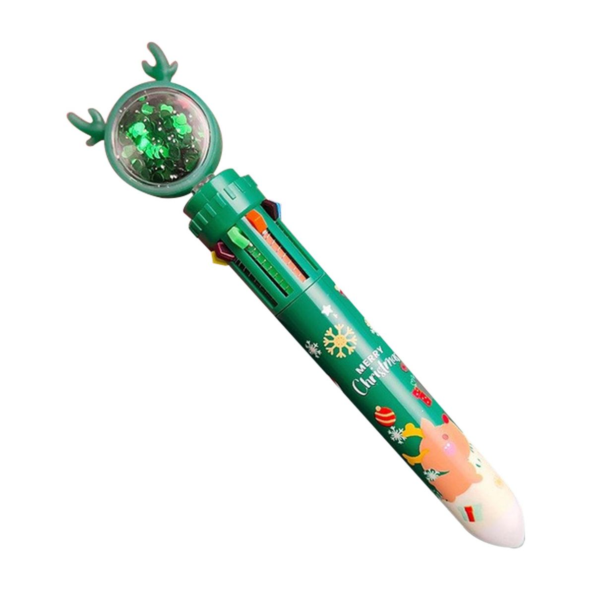 10 In 1 Christmas Cartoon Colorful Ballpoint Pen Simple