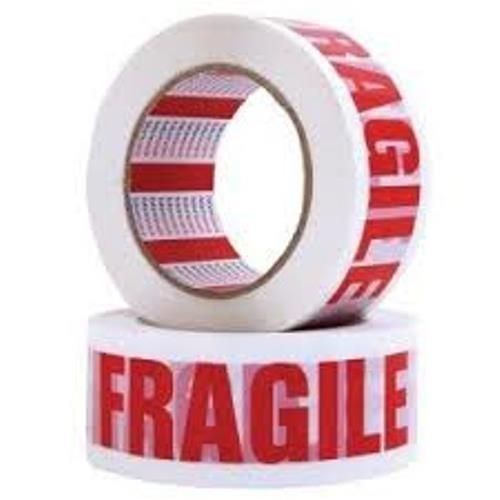FRAGILE Sellotape - Transparent, Polypropylene-based, Pressure-sensitive Tape 2pcs