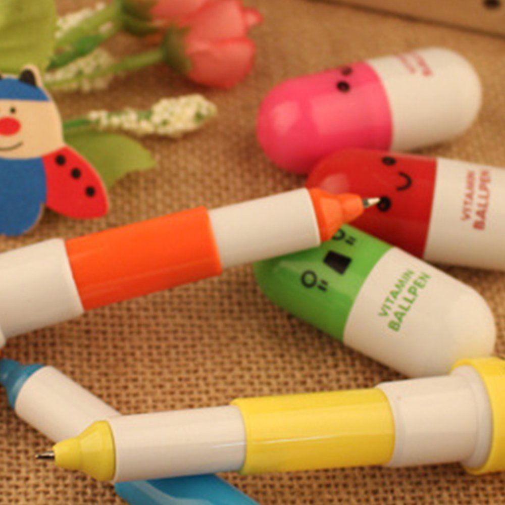 Cartoon Creative Expansion Ball Pen Capsule Pen Can Be Customized Expression Random