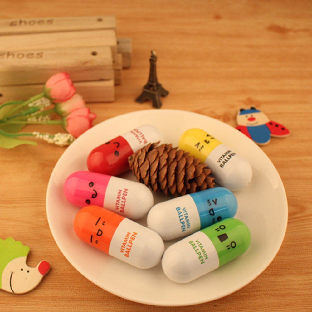 Cartoon Creative Expansion Ball Pen Capsule Pen Can Be Customized Expression Random